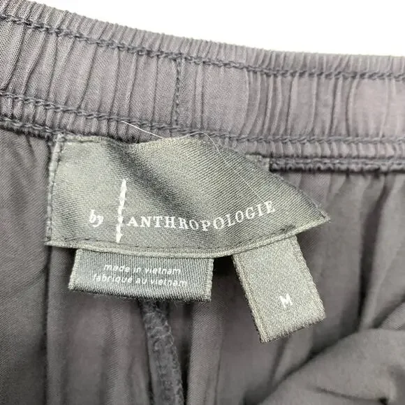 By Anthropologie Satin + Lace Pajama Set Cropped Top W/Shorts Gray Size Medium - Picture 6 of 13